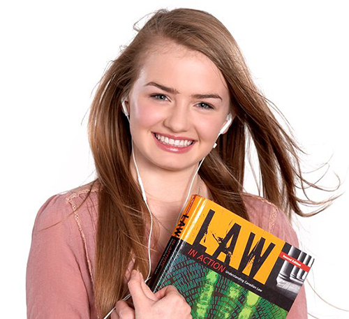 Girl with lawbook